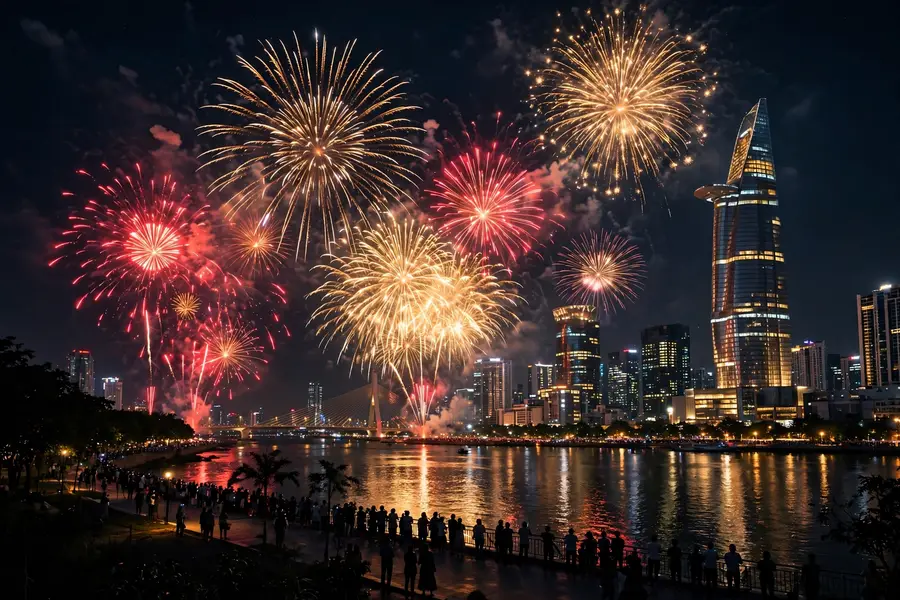 Pháo hoa giao thừa Tết Đinh Mùi 2027